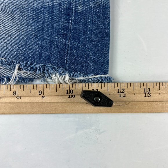 J Brand Jean Shorts Women 29 Libra Mid Rise Blue Distressed Cut Off Denim Cotton - Picture 12 of 15